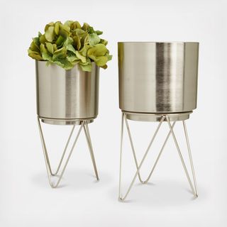 2-Piece Modern Hairpin Planter Set