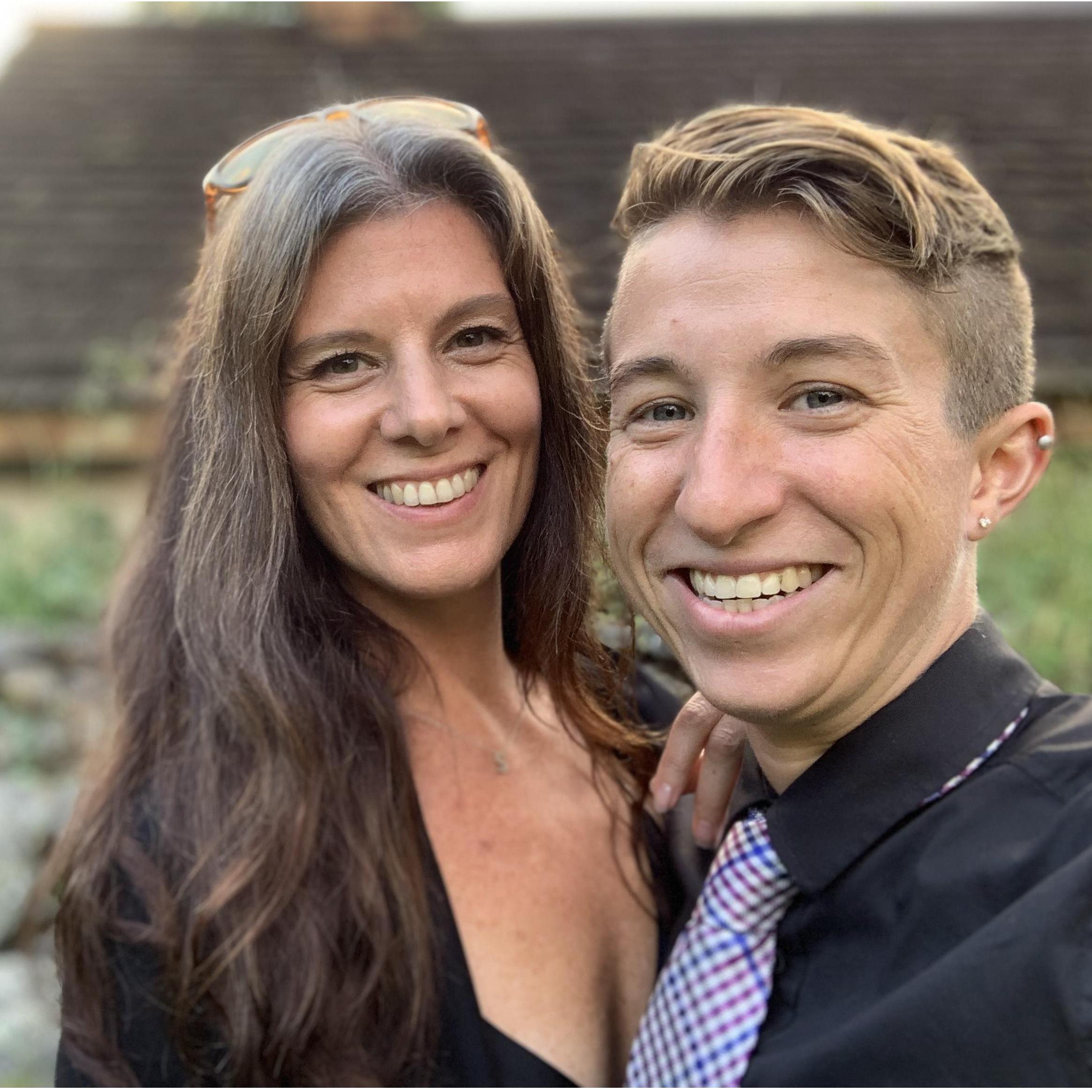 Enjoying the D'Aoust Wedding post "dousing" August, 2019.