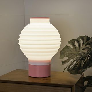 Asian Lantern Vintage Traditional Plant-Based LED Table Lamp