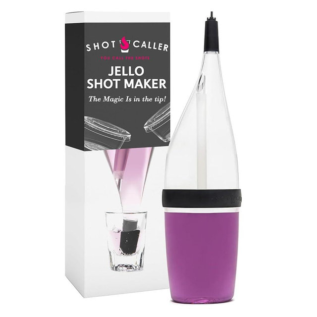 Shot Caller Jellinator Jello Shot Maker Ultimate Jello Shot Dispenser with Spring Tip, Alcohol Shot Pourer, Liquor Shot Dispenser, Shot Filler and Holder, Jello Shot Kit, Perfect for Halloween Parties
