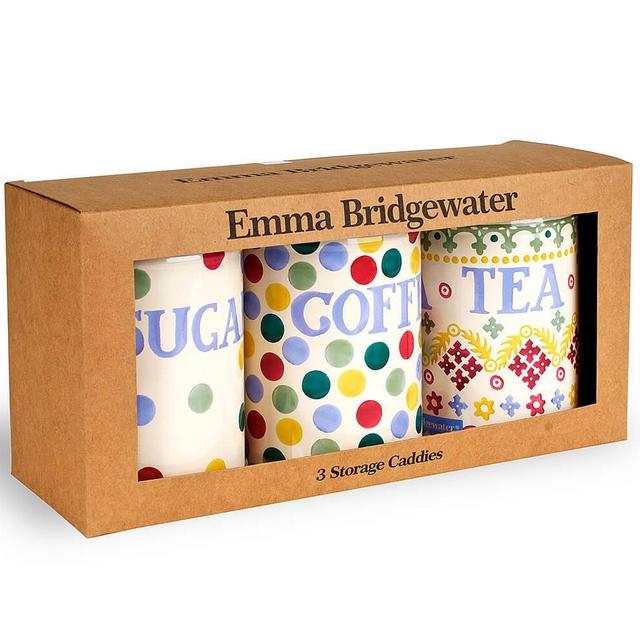 Polka Folk Tea Set of 3 Caddies