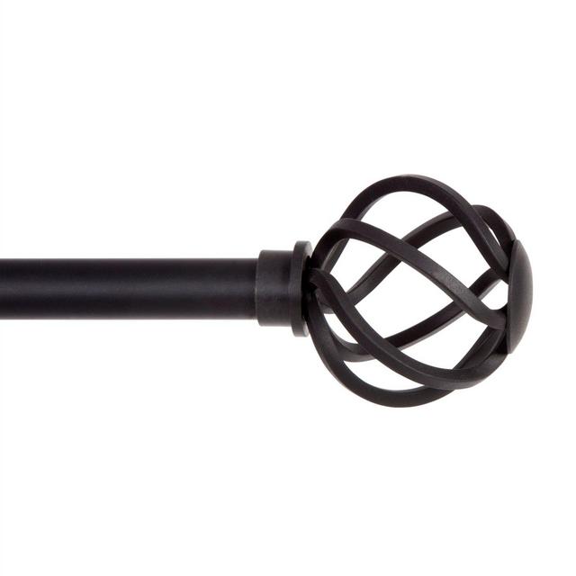Kenney® Narragansett 48 tp 86-Inch Adjustable Curtain Rod in Black