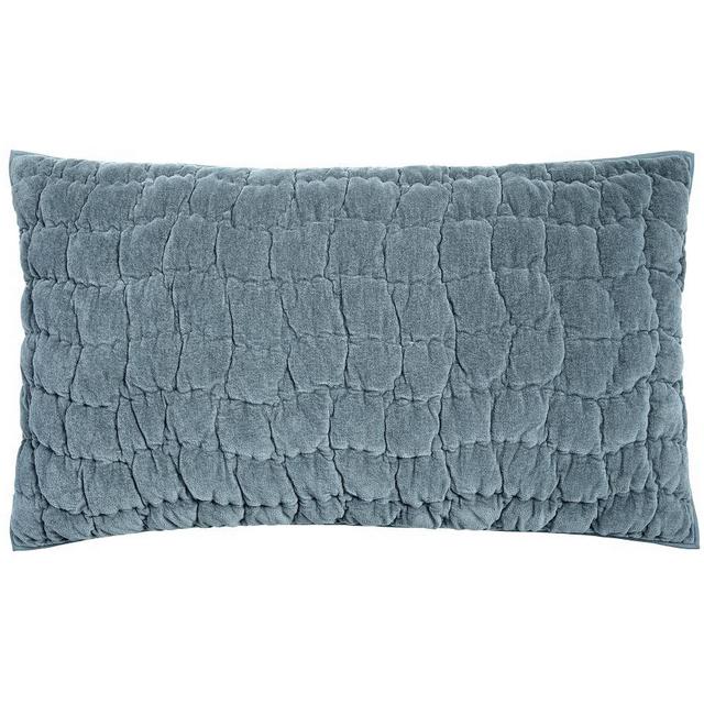Cozy Cloud Vevlet Quilted Sham, King, Steel Blue