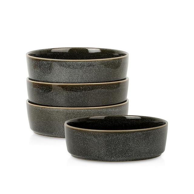 Stone Lain Eden 4-Piece Pasta Bowl Set Stoneware, Charcoal Grey