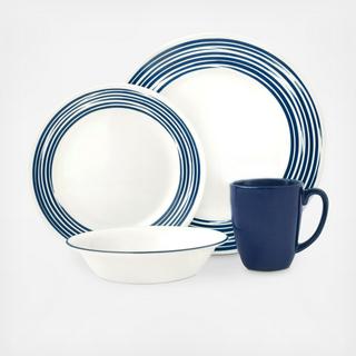 Boutique Brushed 16-Piece Dinnerware Set, Service for 4