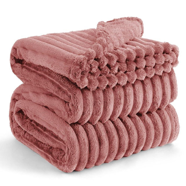 Bedsure GentleSoft Brick Dust Fleece Queen Blanket for Couch - Super Soft Cozy Blankets for Women, Cute Small Blanket for Girls, 90x90 Inches