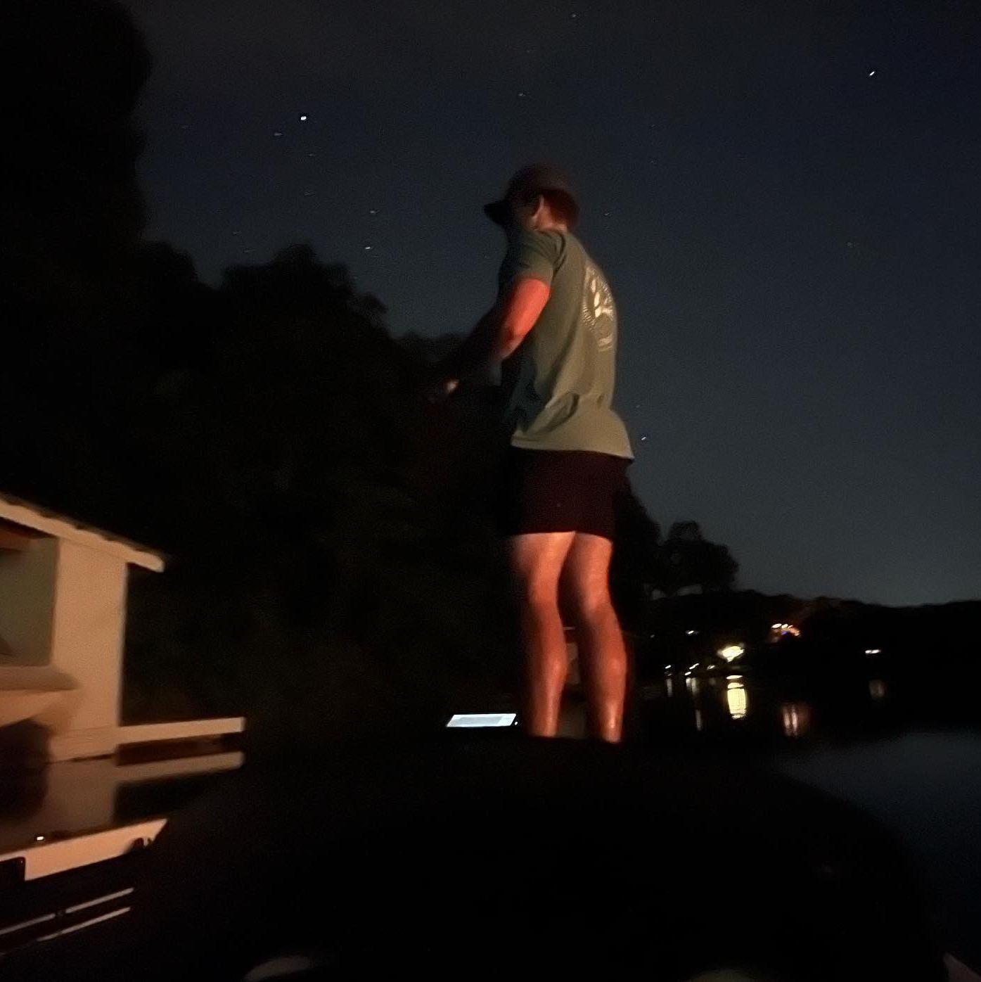 The first time we went night fishing!