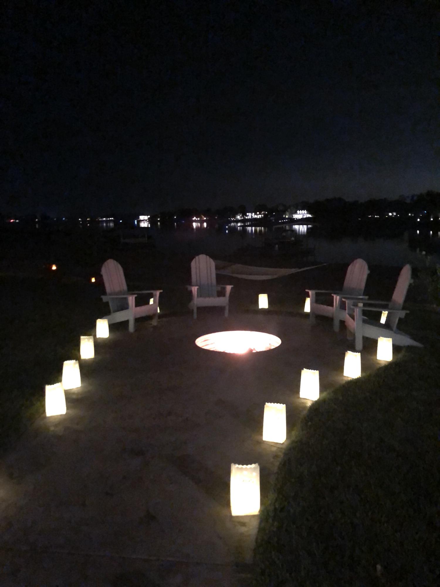 The proposal set up on the water