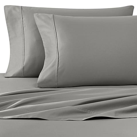 Wamsutta® 400-Thread-Count Sateen Queen Sheet Set in Grey