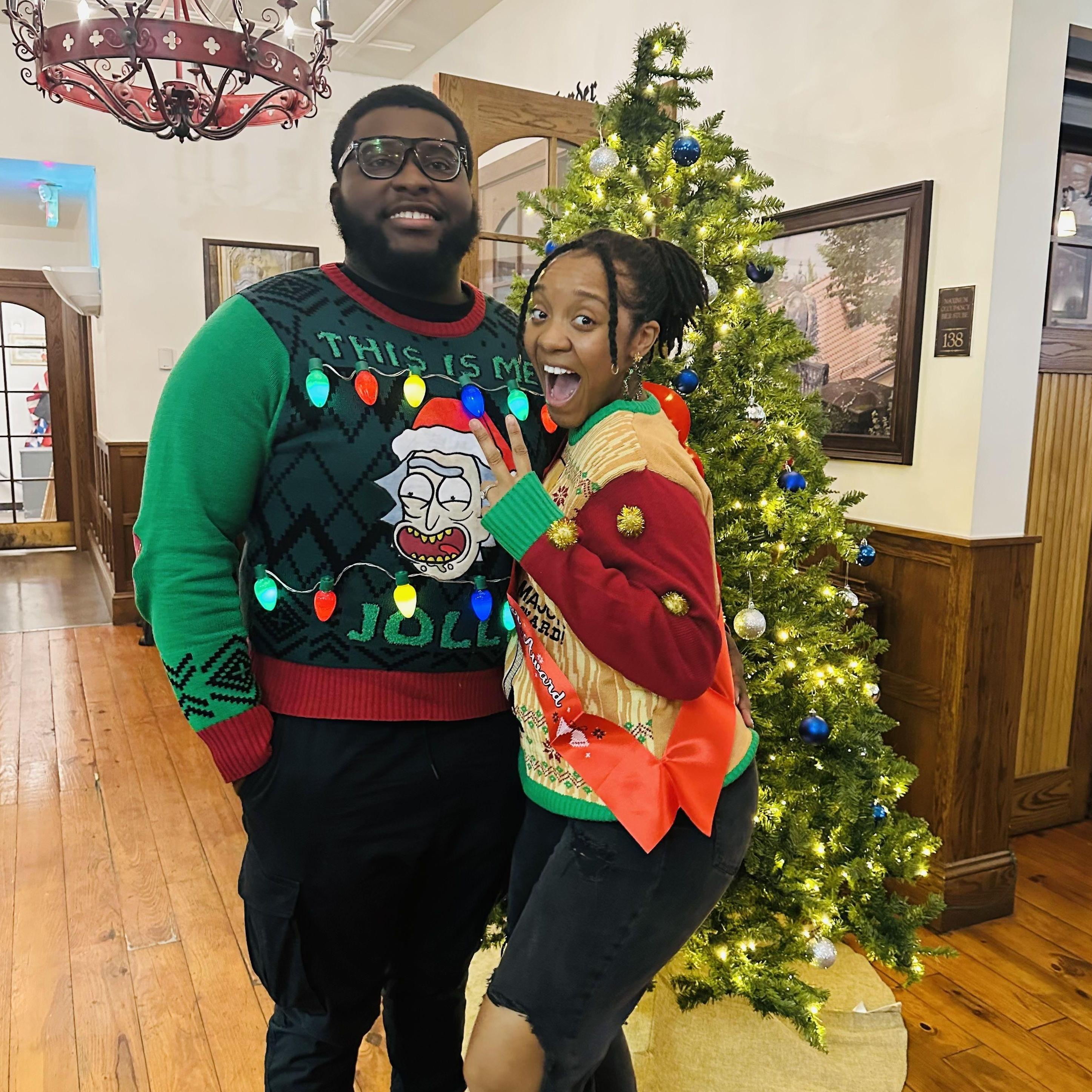 Ugly Christmas Sweater party  Winners