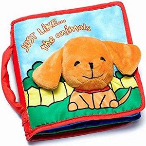 OUR BEST SOFT BOOK for BABIES Fabric Activity Crinkle Cloth Books, Handmade Educational Toys for Baby, 1 Year Old, Toddler with Peekaboo Flap, Interactive Baby Shower Gifts Boy Girl, Gift Box & eBook