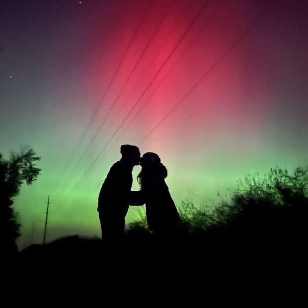 Watching the Northern Lights - Thanks for the photo, Rob!