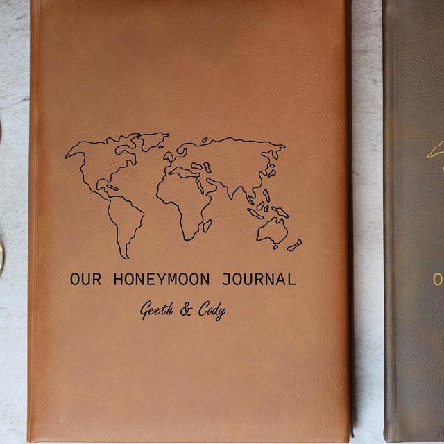 Custom Honeymoon Diary, Personalized Journal for mr and mrs,Our Adventure Book,Keepsake Travel Journal,Vacation Memory Book, wife gift