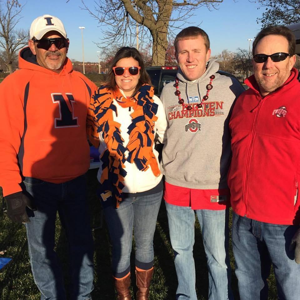 Illinois vs. Ohio State in Champaign, IL with our parents!!