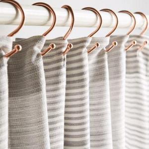 Copper Shower Curtain Hooks Set