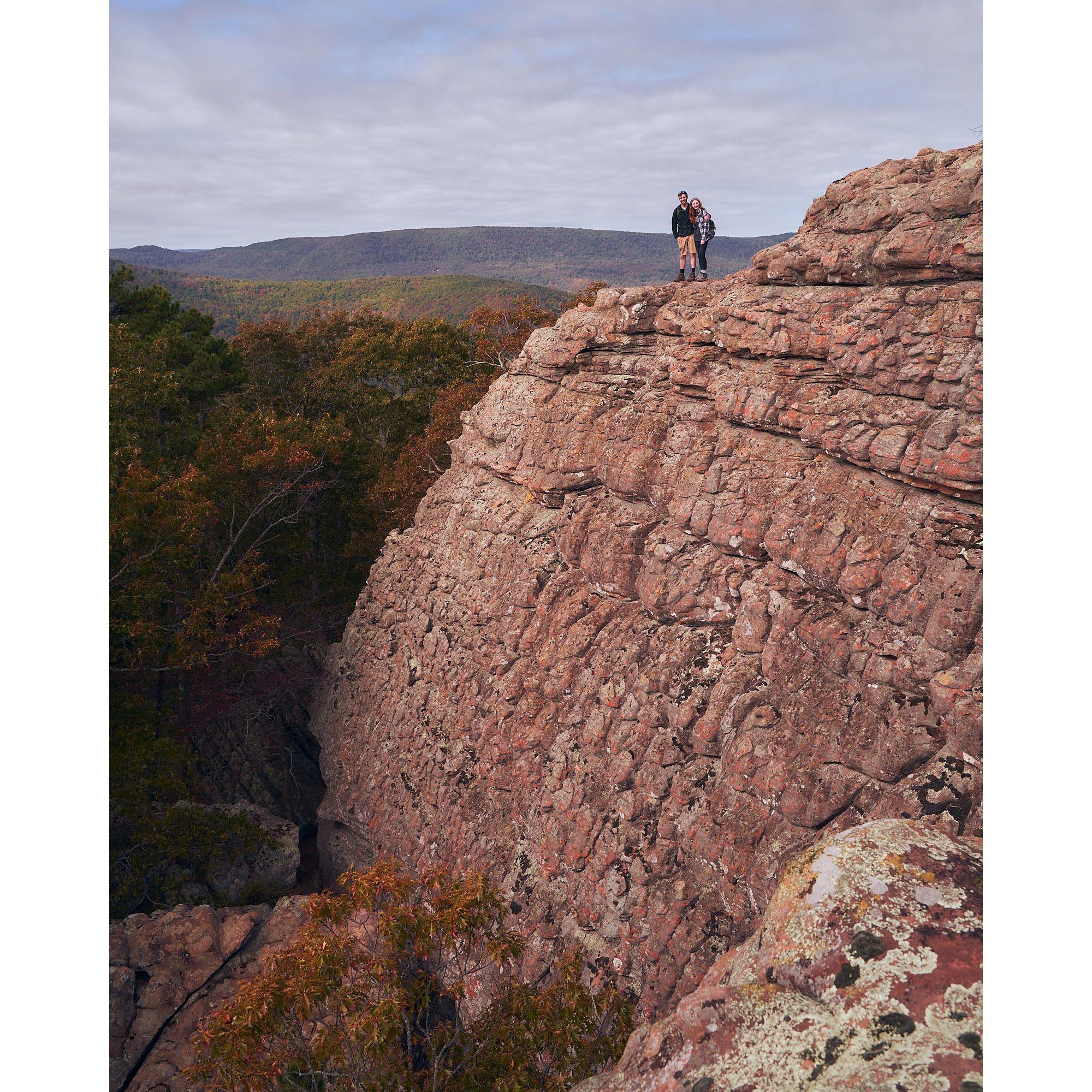 We love hiking and making our parents nervous with photos like these! Almost a year later, Jason proposed here at Sam's Throne.