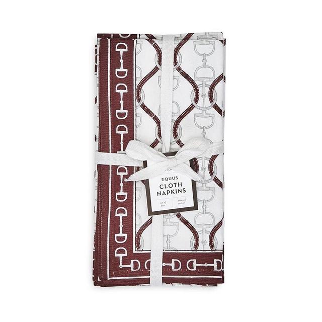 Two's Company Equus Set of 4 Cloth Napkins - Cotton