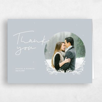Blue Wedding Thank You - Hopewell Portrait