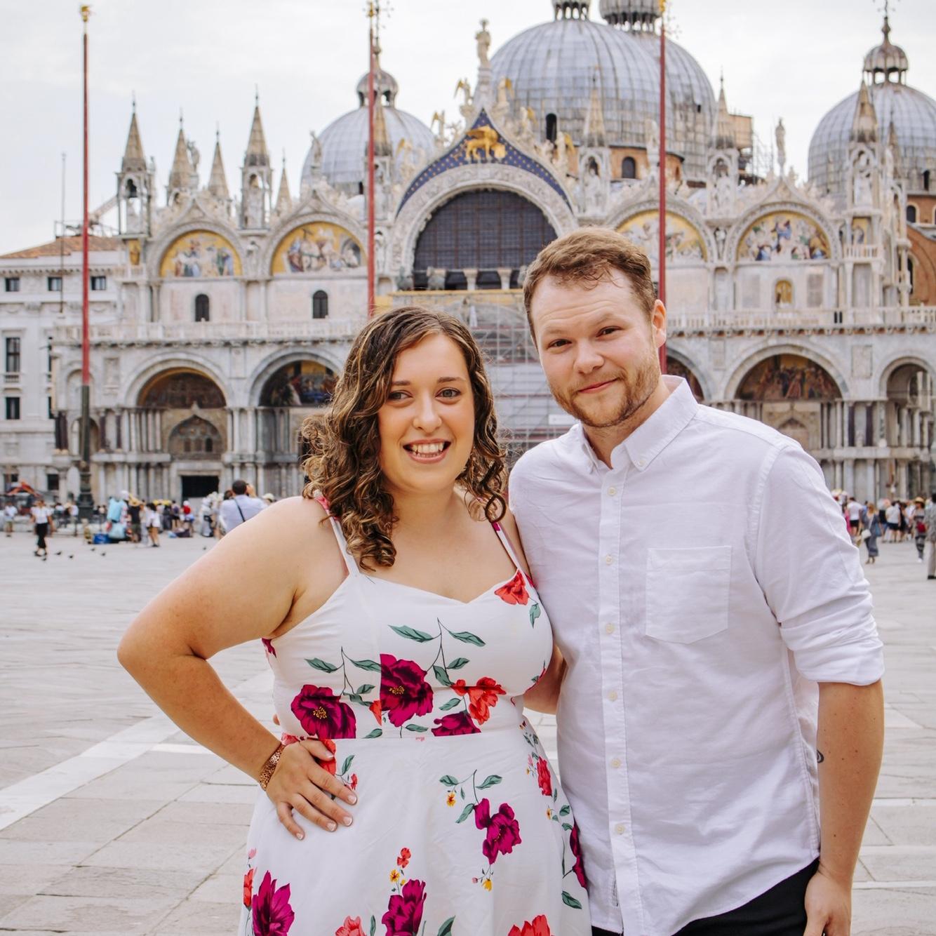 Our engagement shoot in Venice, Italy (moments after he proposed)!