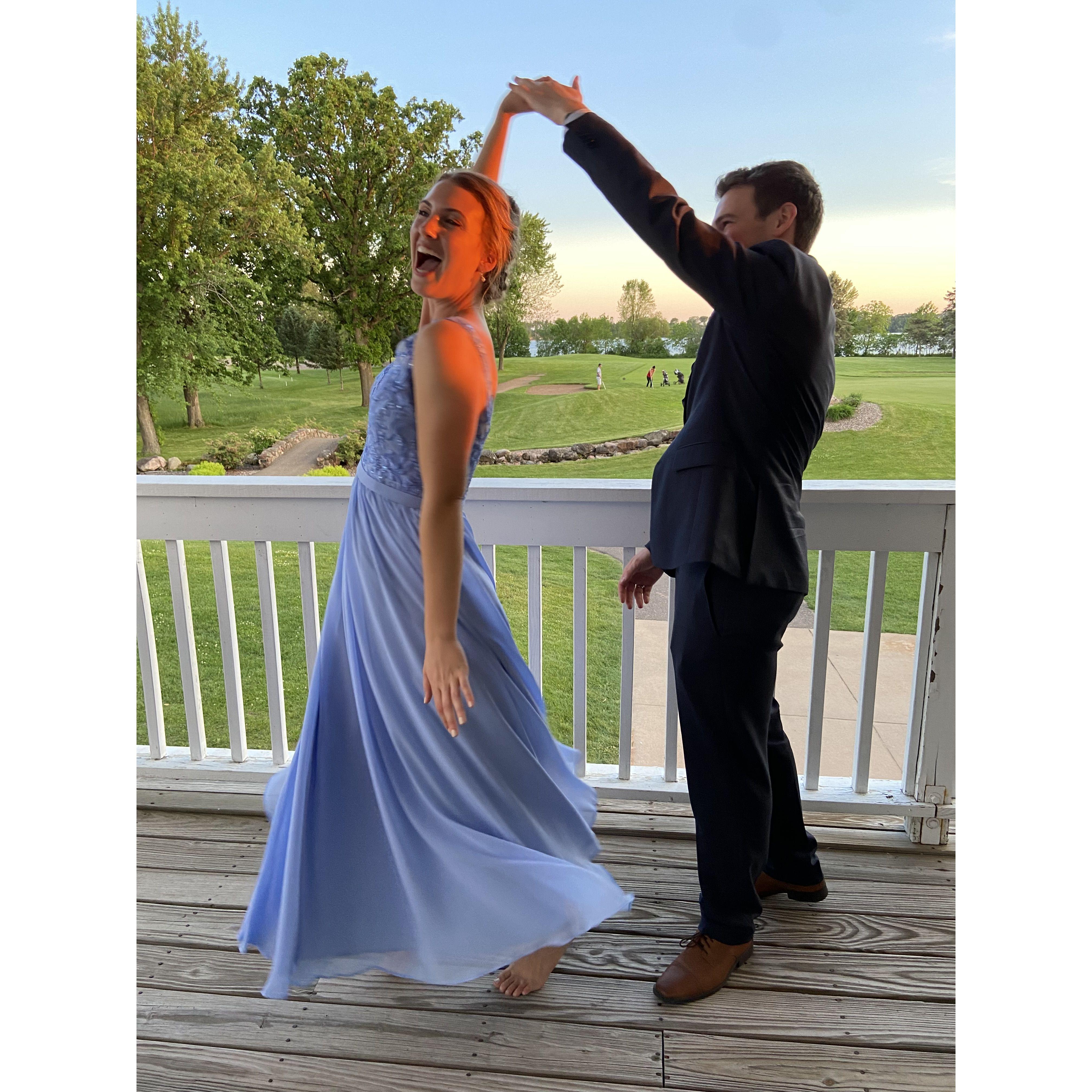 A fun moment captured at Sarah and Tim's wedding 🩵