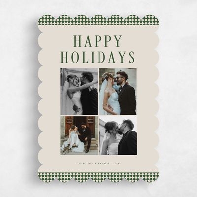 Green Scalloped Holiday Card - Whitman