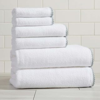 Valery 6-Piece Border-Stitched Towel Set
