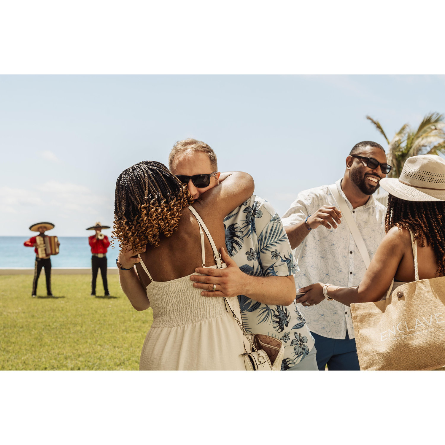 For the engagement, Corey surprised Andy with his mother and Grandmother. They were able to come to the proposal.