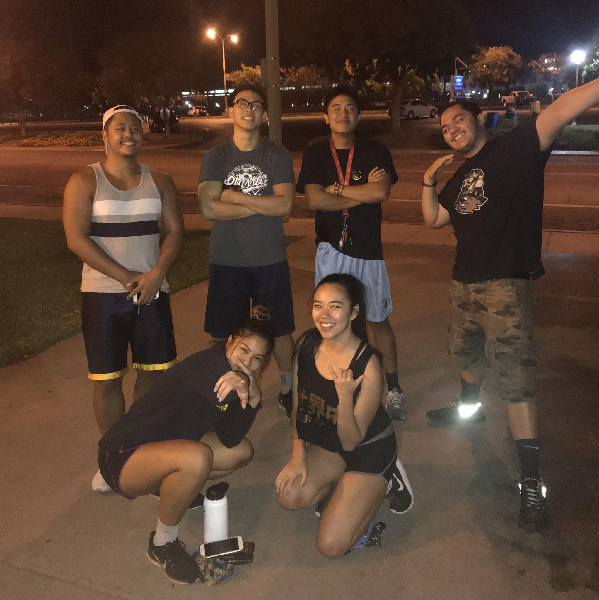 Chloe & Albert's friendship grew as they both loved sports! Here's a photo of them with the rest of their flag football team. Try to spot the Best Man and one of the Bridesmaids!