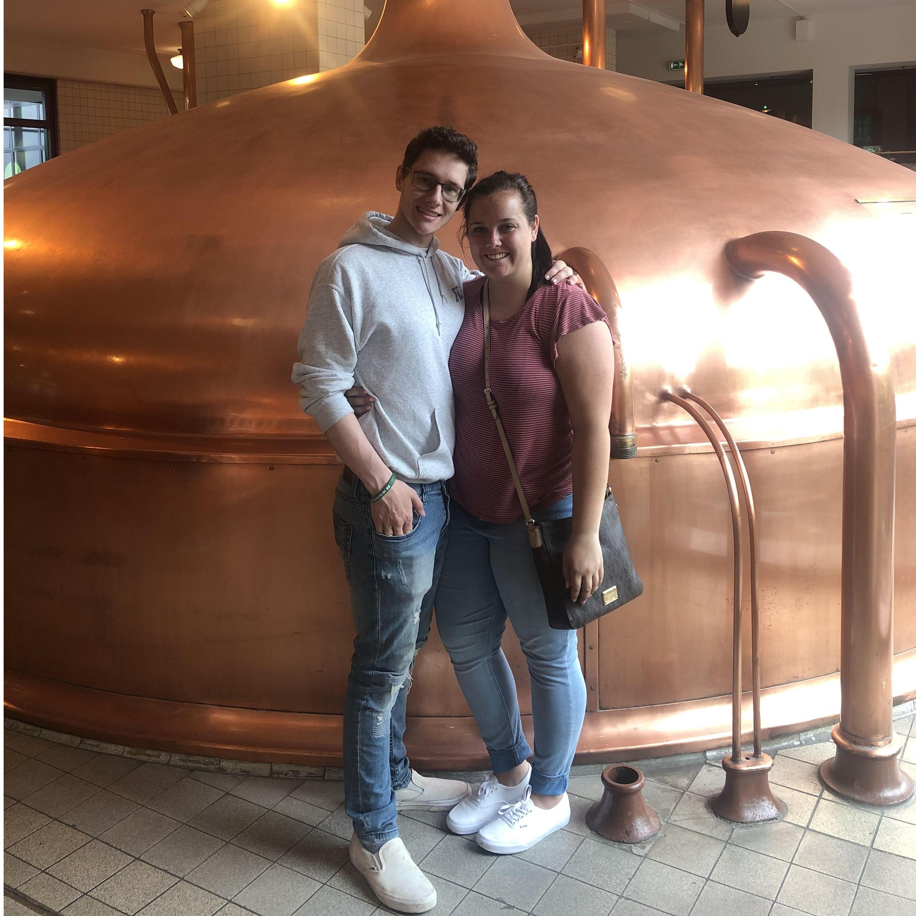 Our first trip together, we went to Europe to visit Karl's aunt