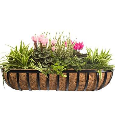 CobraCo HTR36-B 36-Inch English Horse Trough Planter, Black