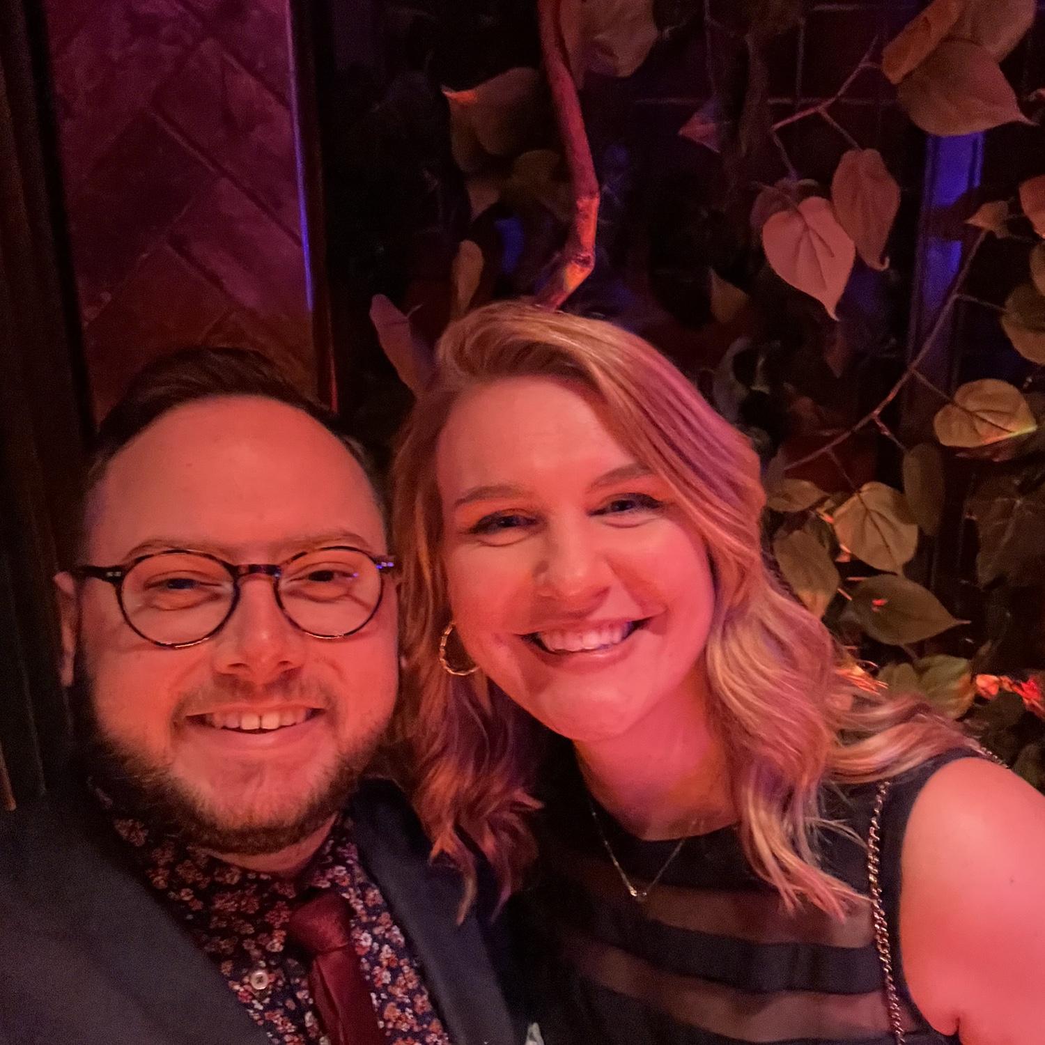 went to Geoffrey's work party, as friends ;)