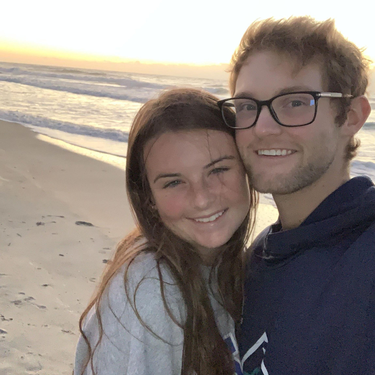 Early morning beach sunrise date