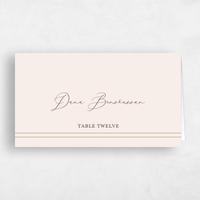 Beige Wedding Place Card - Evora
