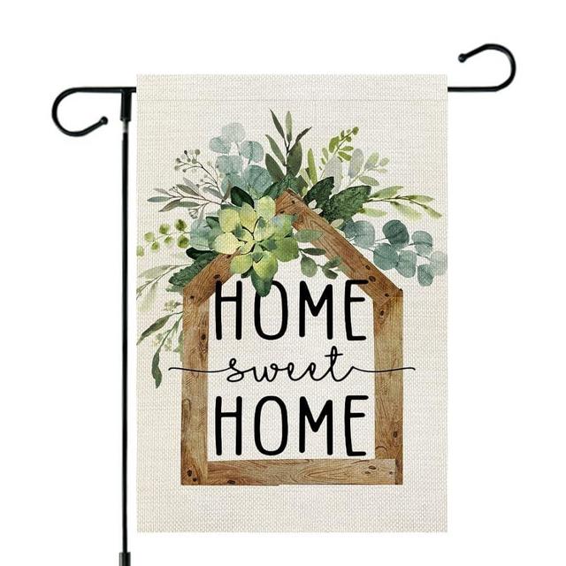AACORS Spring Garden Flag 12×18 Inchl Floral Home Sweet Home Decorative Small Vertical Double Sided Holiday Farmhouse Seasonal Decor for Yard