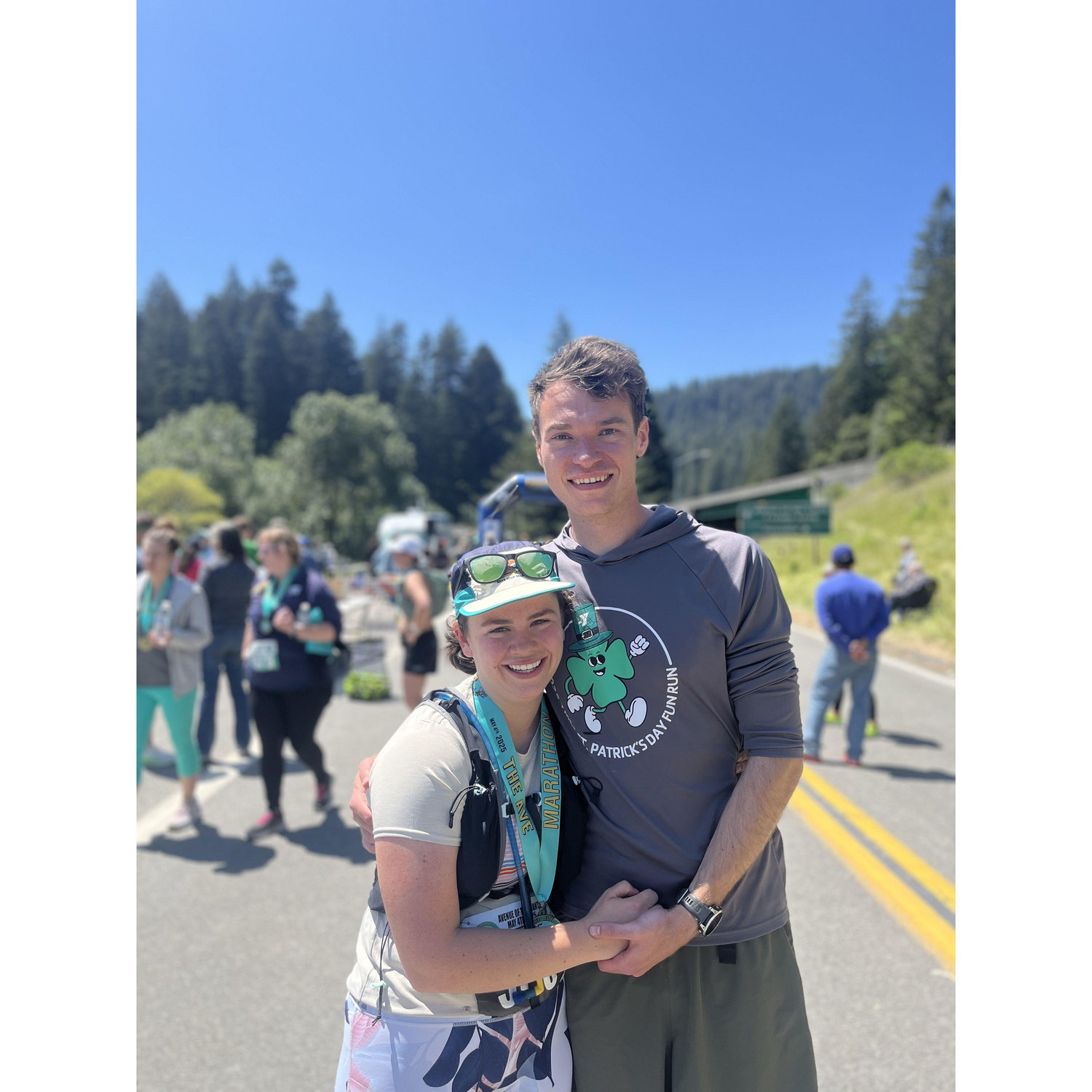 Laura's first marathon! Ed was the best, most supportive partner during the whole training season