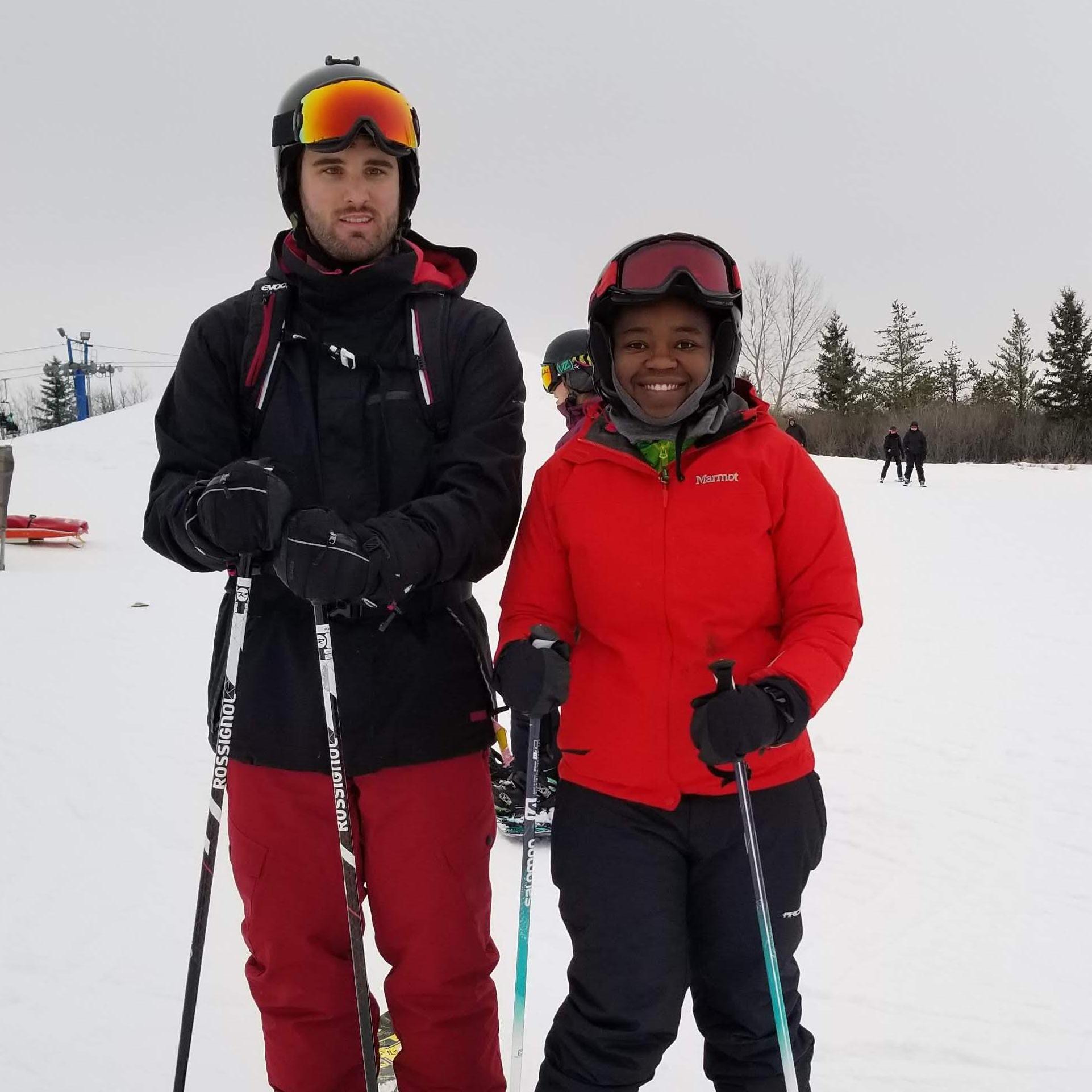 Skiing in Wapiti Valley