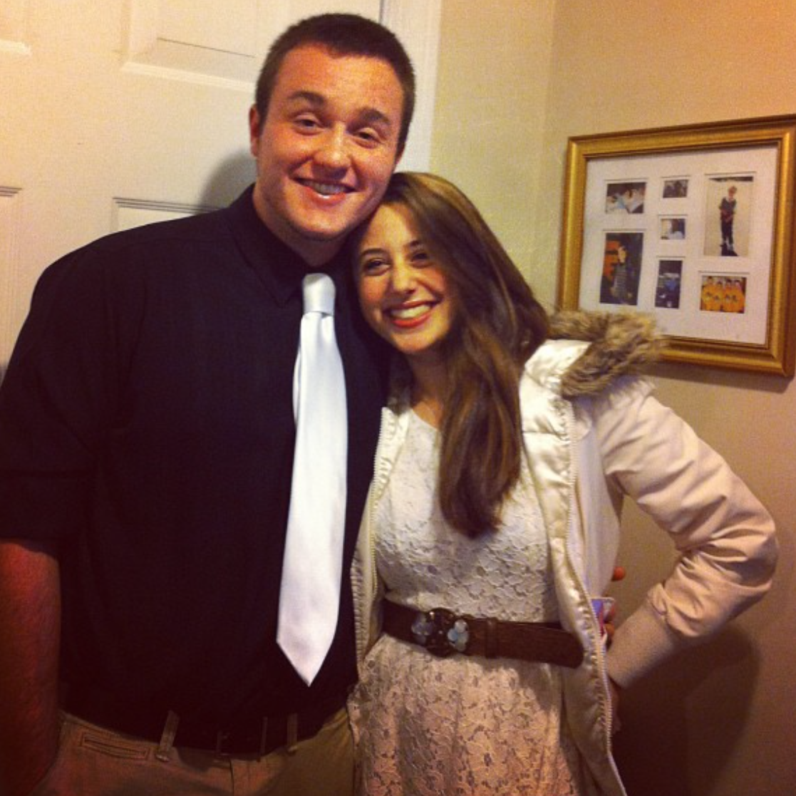 On our way to our first date!