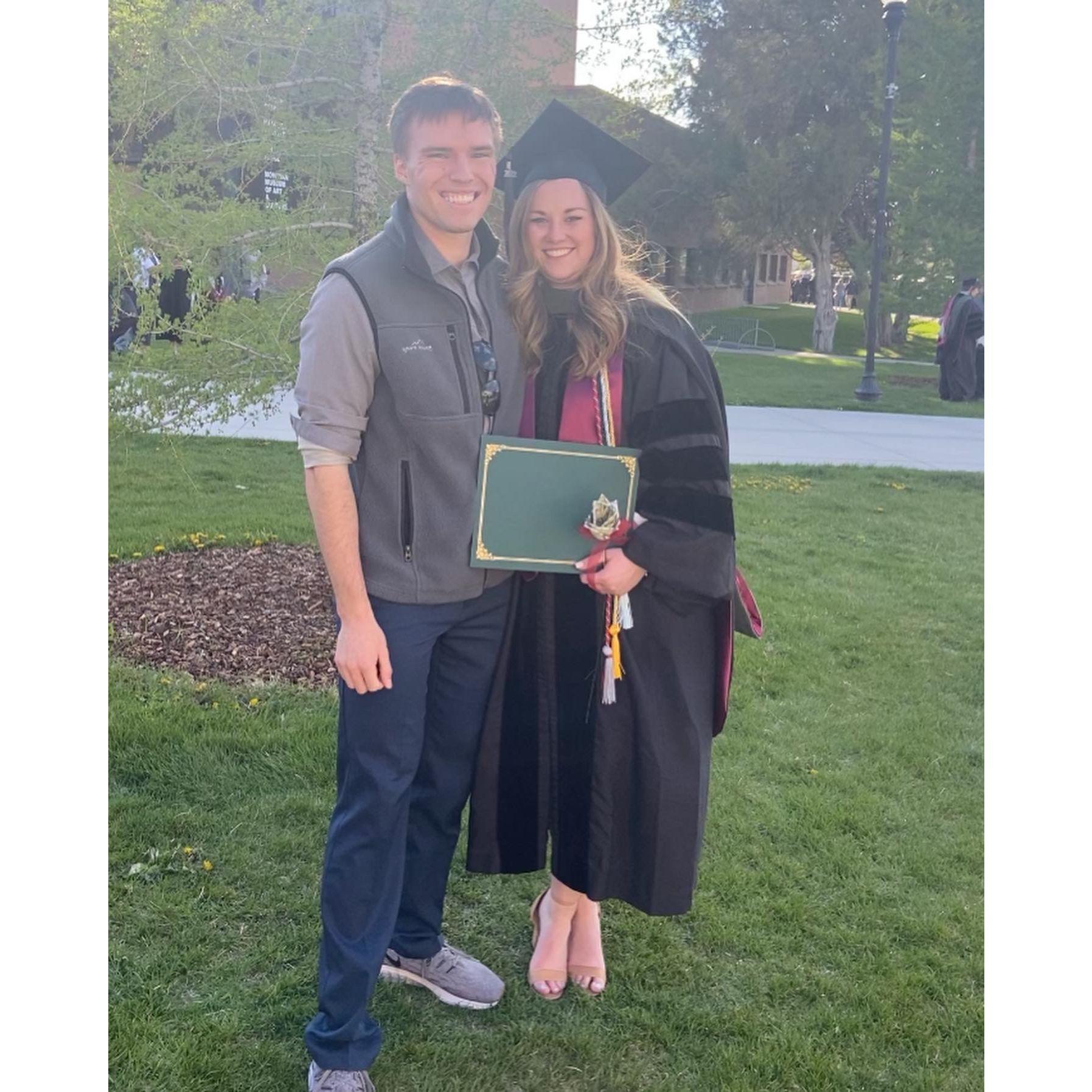 Kelcey graduated from U of Montana pharmacy school!