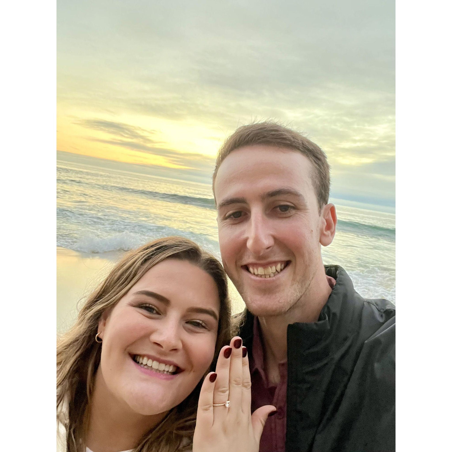 Ilan proposed at sunset on Laguna Beach!
