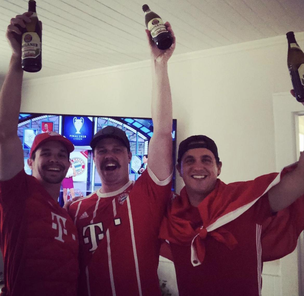 Drew and brother (best man) Scott and groomsmen Bo