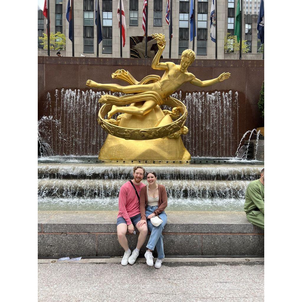 Our first NYC trip - Rockefeller Center, 2024. We loved NYC so much, we came back the following year - and got engaged!!