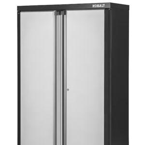 Kobalt 48-in W x 72-in H x 18.5-in D Freestanding Steel Garage Cabinet in Silver