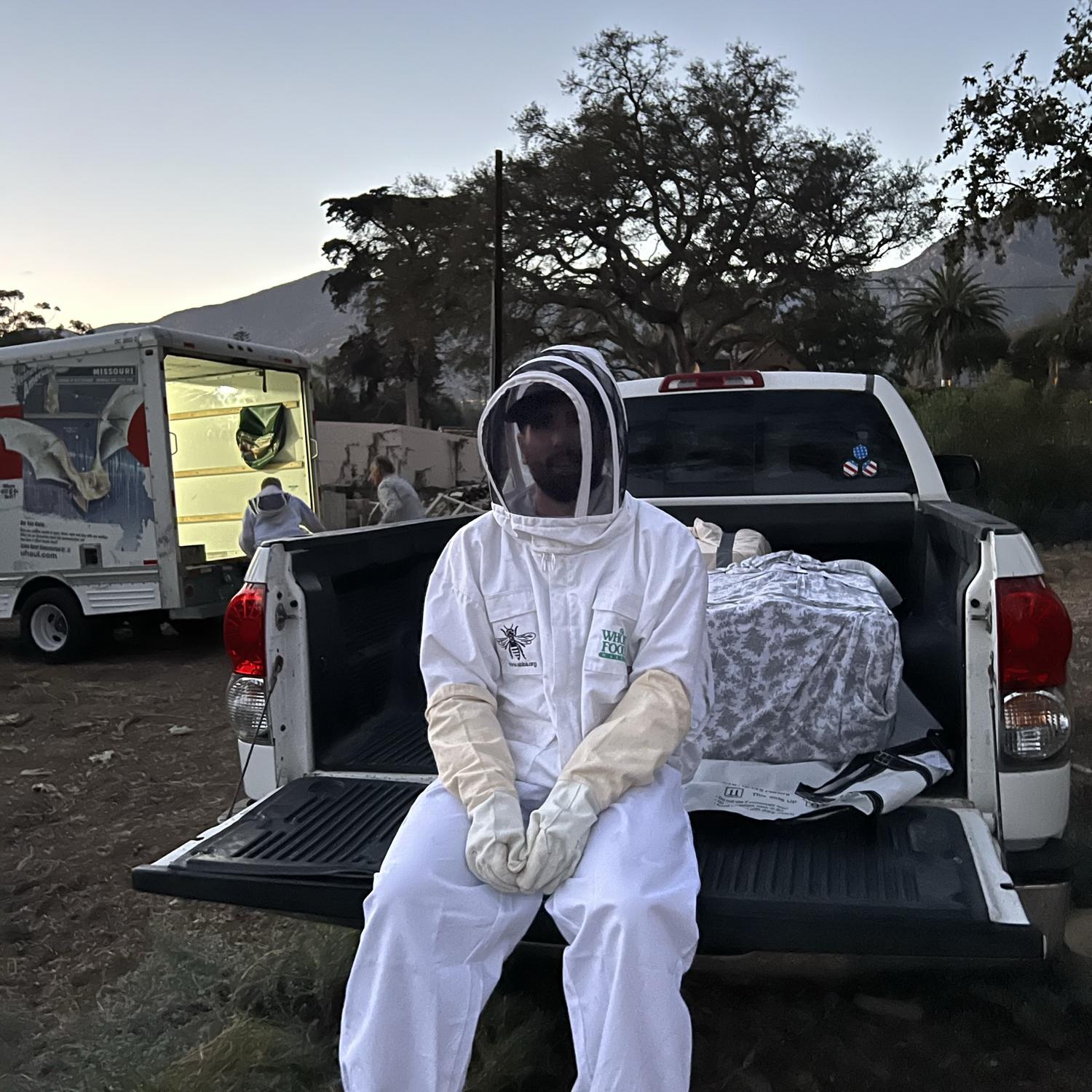 Eugene keeping the bees