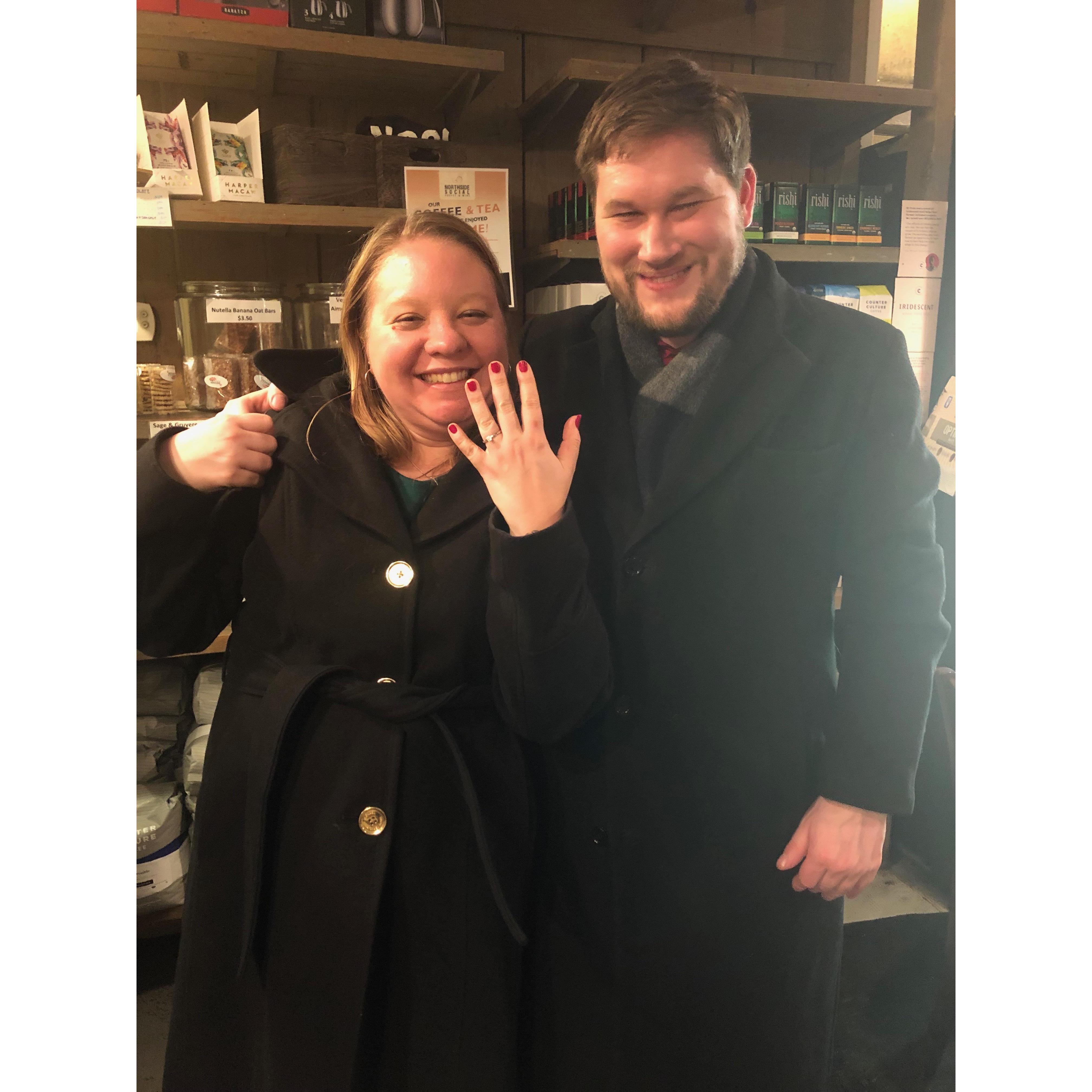 This is the night we got engaged.