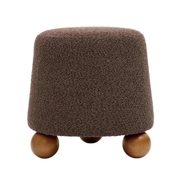 Tov Furniture Jaine Upholstered Stool (Chocolate Brown)