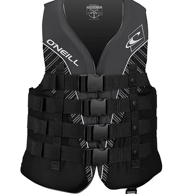 O'Neill Men's Superlite USCG Life Vest,Black/Black/Smoke/White,X-Large