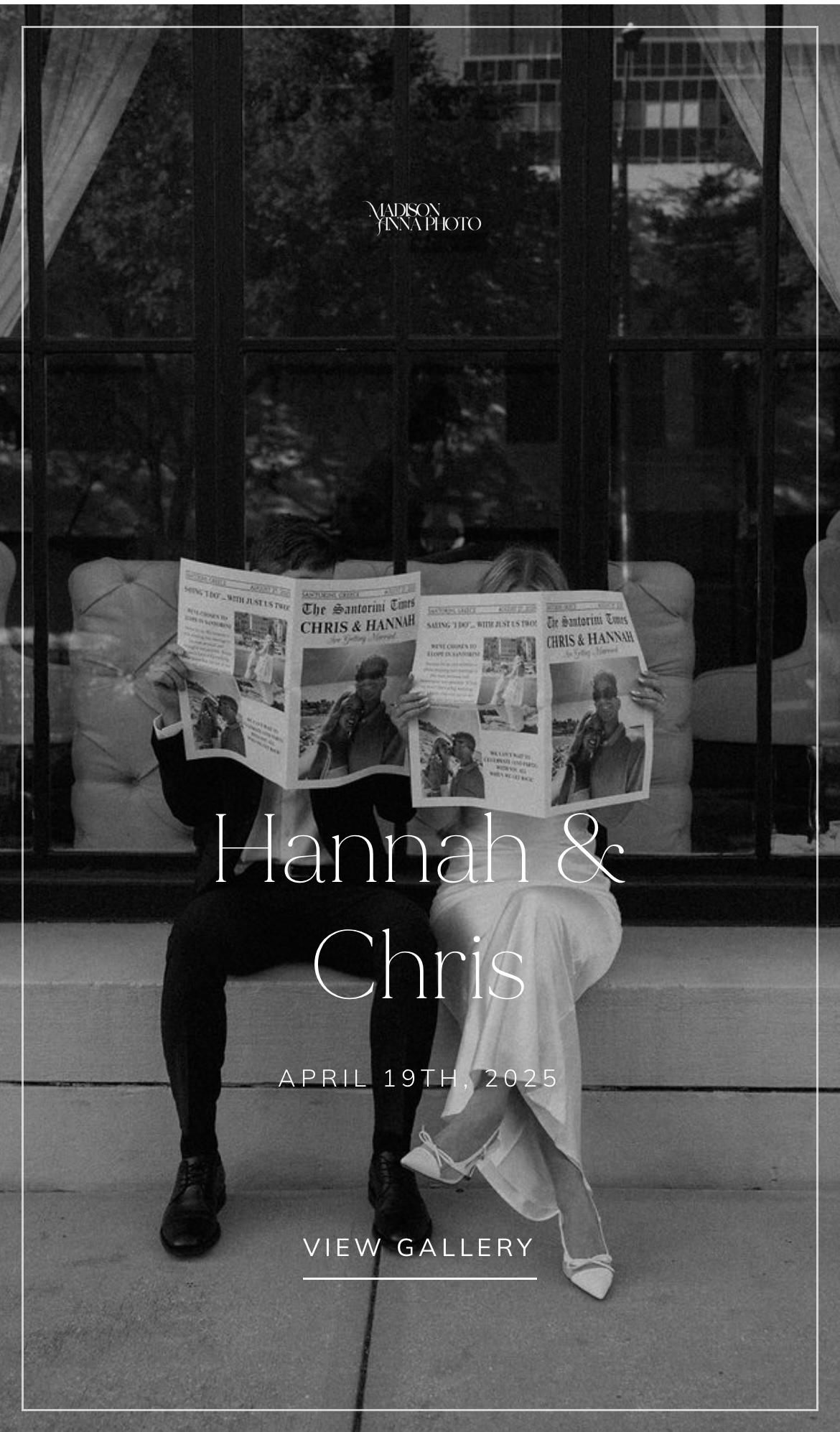 The Wedding Website of Hannah Westervelt and Chris McGovern