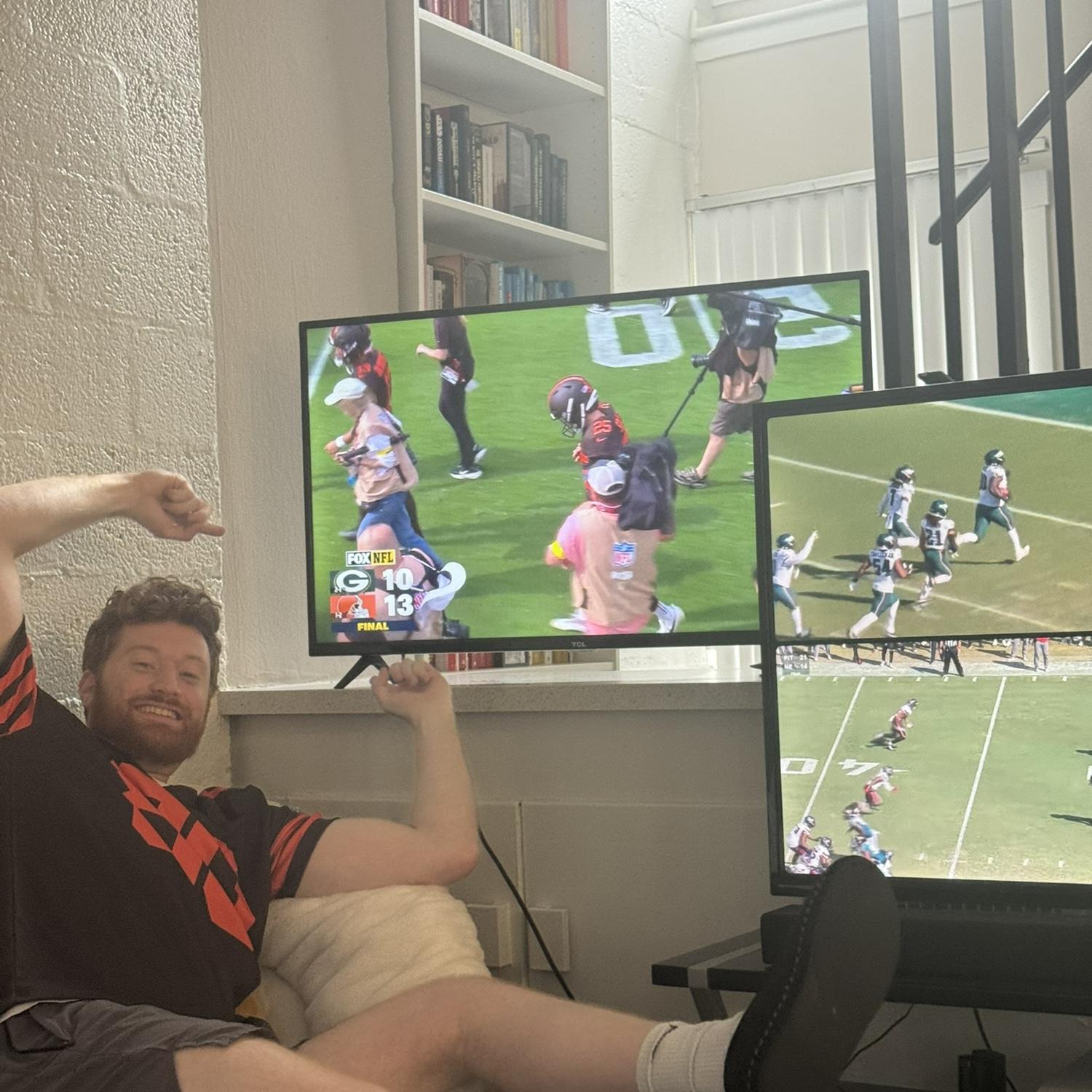 Football season in full effect ! 
Had to immortalize the moment the Browns won.