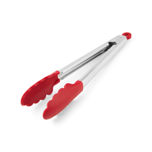 KitchenAid Silicone Stainless Steel Tongs, 12 Inch, Color: Red
