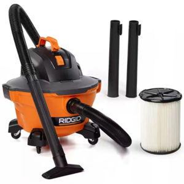 RIDGID - 6 Gallon 3.5 Peak HP NXT Shop Vacuum Wet Dry Vac with General Debris Filter, Locking Hose and Accessory Attachments
